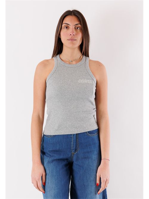 canotta costina stampa KONTATTO | SM204CGRIGIO MEL